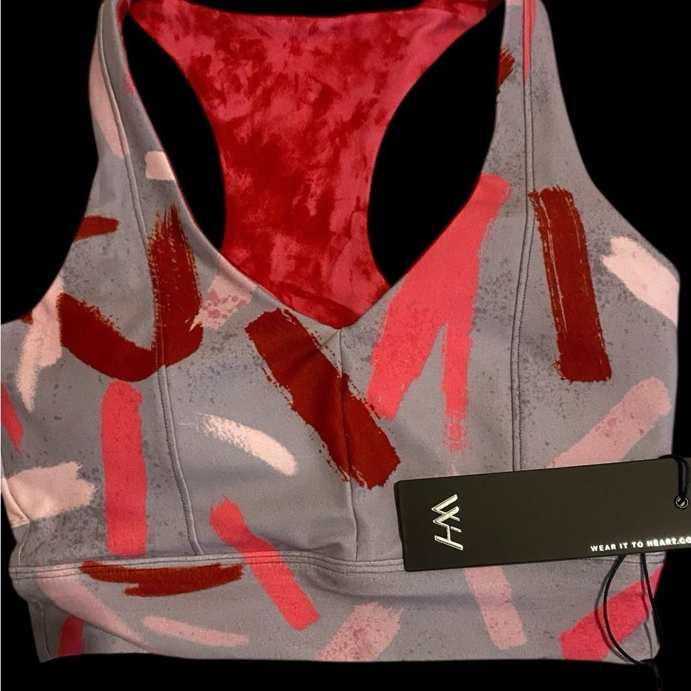 Wear It To Heart Irene Sports Bra | Racer Back Sports Bra | Athleisure NWT S.